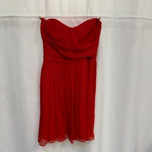 JElegant Red Strapless Dress